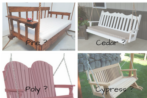 Porch swing material type