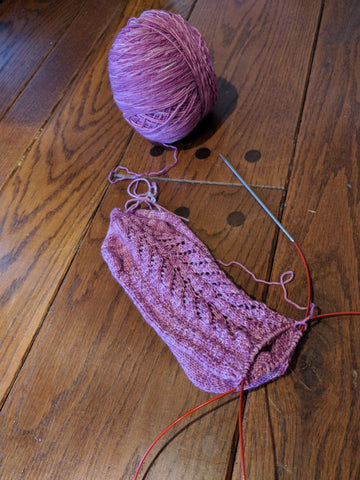 Pedicure Sock in Progress