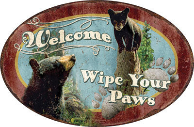 Wipe Your Paws Welcome Sign - SK Tack & Supply