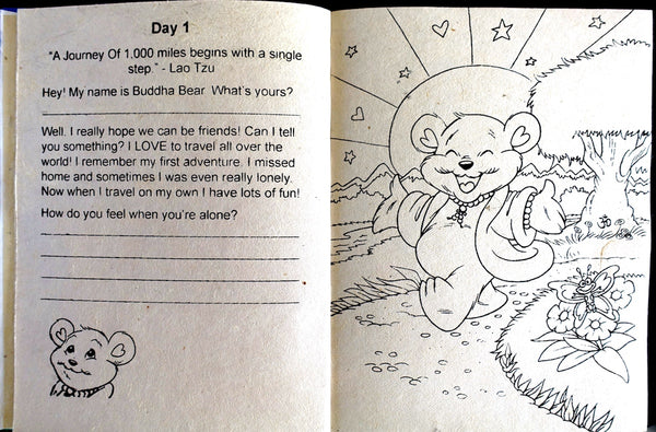 Buddha Bear Coloring Book Day 1