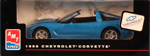 AMT ERTL 1:25 1998 Chevrolet Corvette Bright Blue Built Model Car #8084 N/A AMT_ERTL