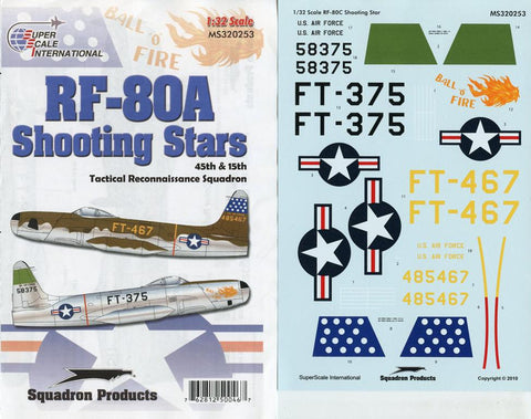 SuperScale Decals 1:32 RF-80A Shooting Stars 45th 15th Tactical Squad, #MS320253 N/A SuperScale_Decals