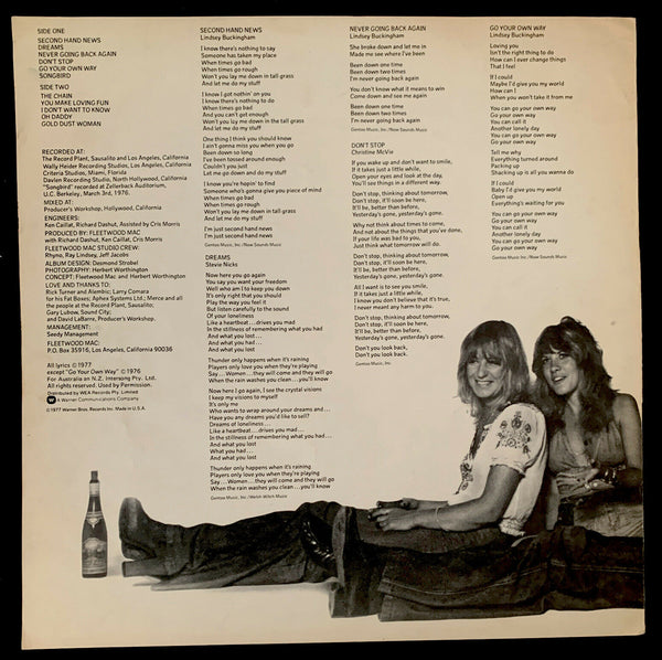 FLEETWOOD MAC Rumours LP OZ 1977 NM