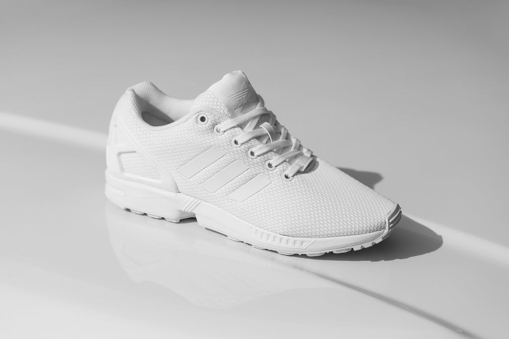 all white zx flux