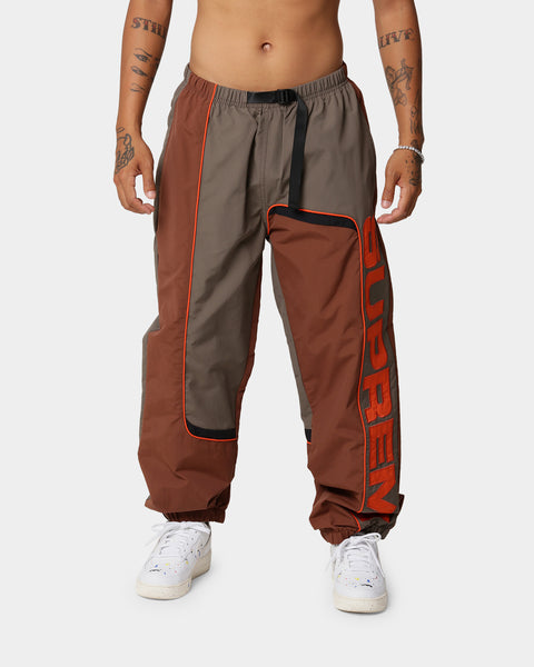 supreme s paneled belted track pant