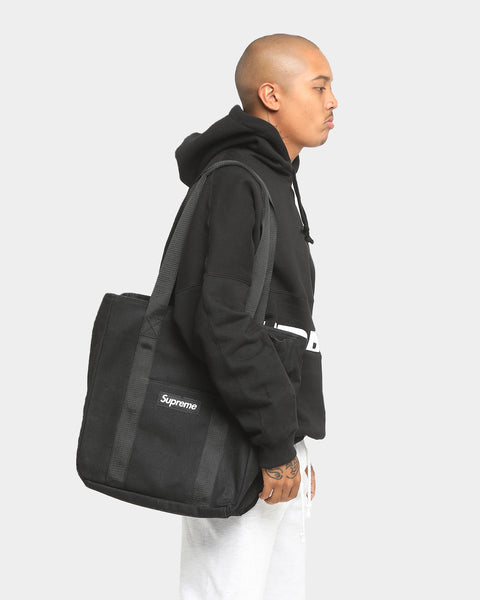 supreme canvas tote black