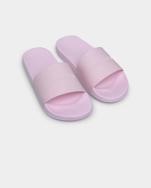 pink calvin klein slides