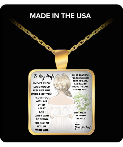 To My Wife Wedding Wedding Necklace With Sentimental Saying From Groom To Soon To Be Wife - Bride Wedding Gift From Future Husband - Soon To Be Married Jewelry