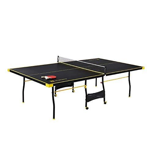 MD Sports Table Tennis Set, Regulation Ping Pong Table with Net, Paddl