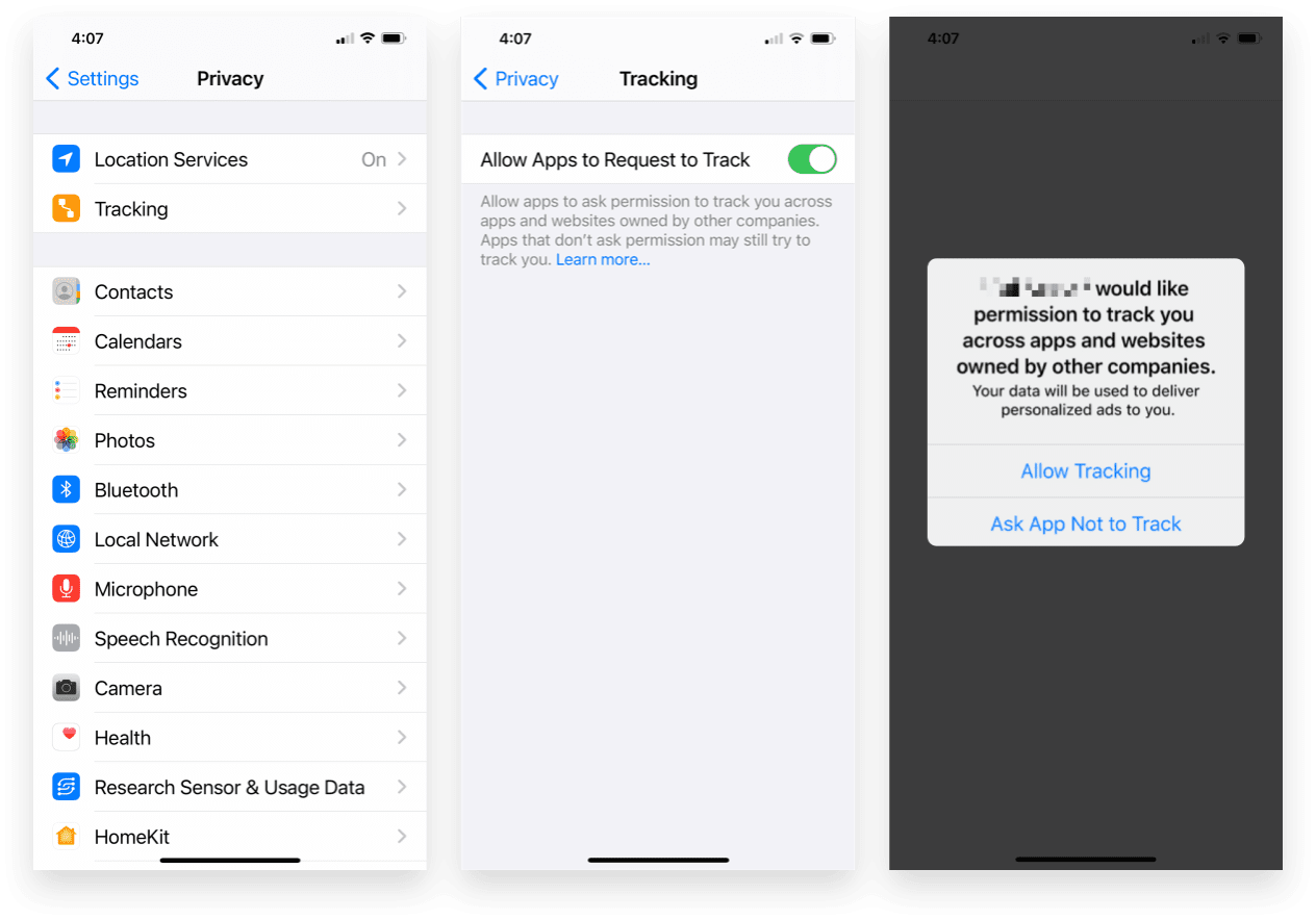 Apple's App Tracking Transparency Prompt