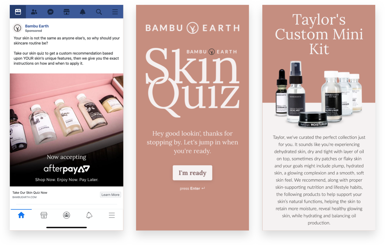 Bambu Earth Skin Quick Ad and Landing Page