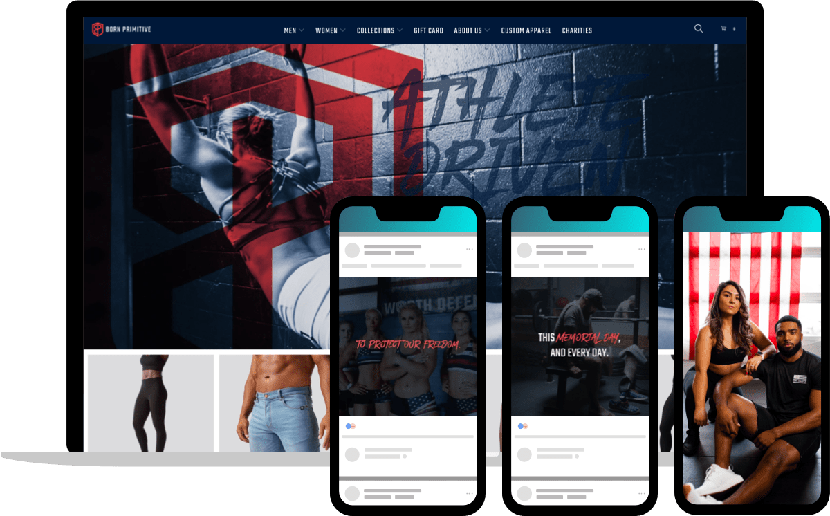 Memorial day campaign from ecommerce brand Born Primitive solidifies their stance as active supporters to US troops year round