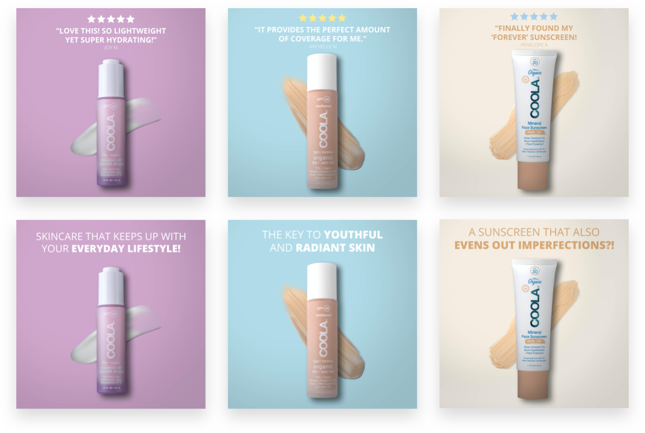 COOLA Beauty Product Ad Stills