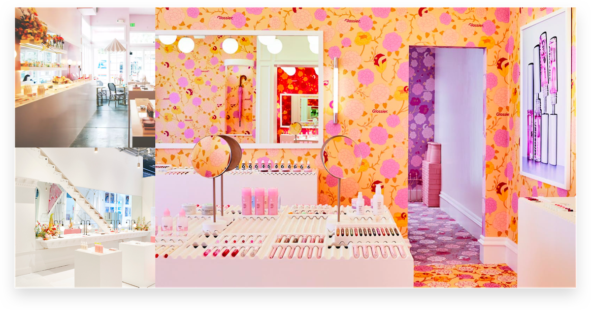 Glossier Pop-Up Examples