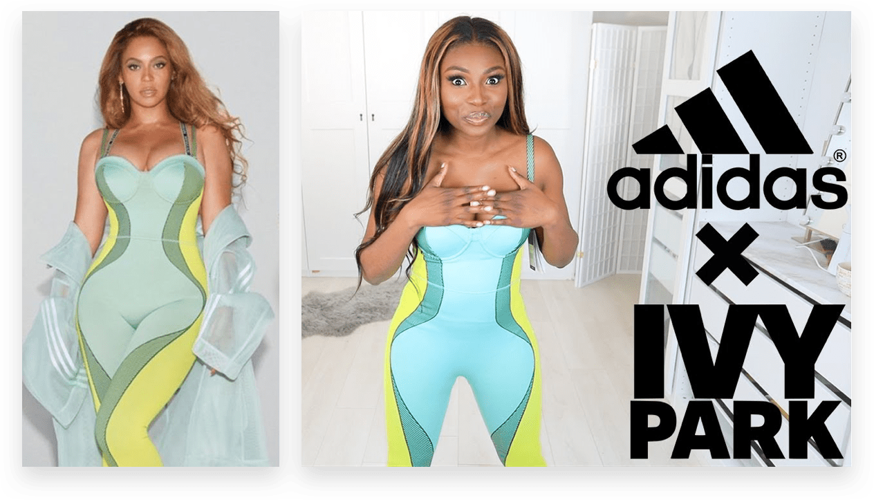 Fashion marketing influencer Patricia Bright showing her favorite Ivy Park pieces