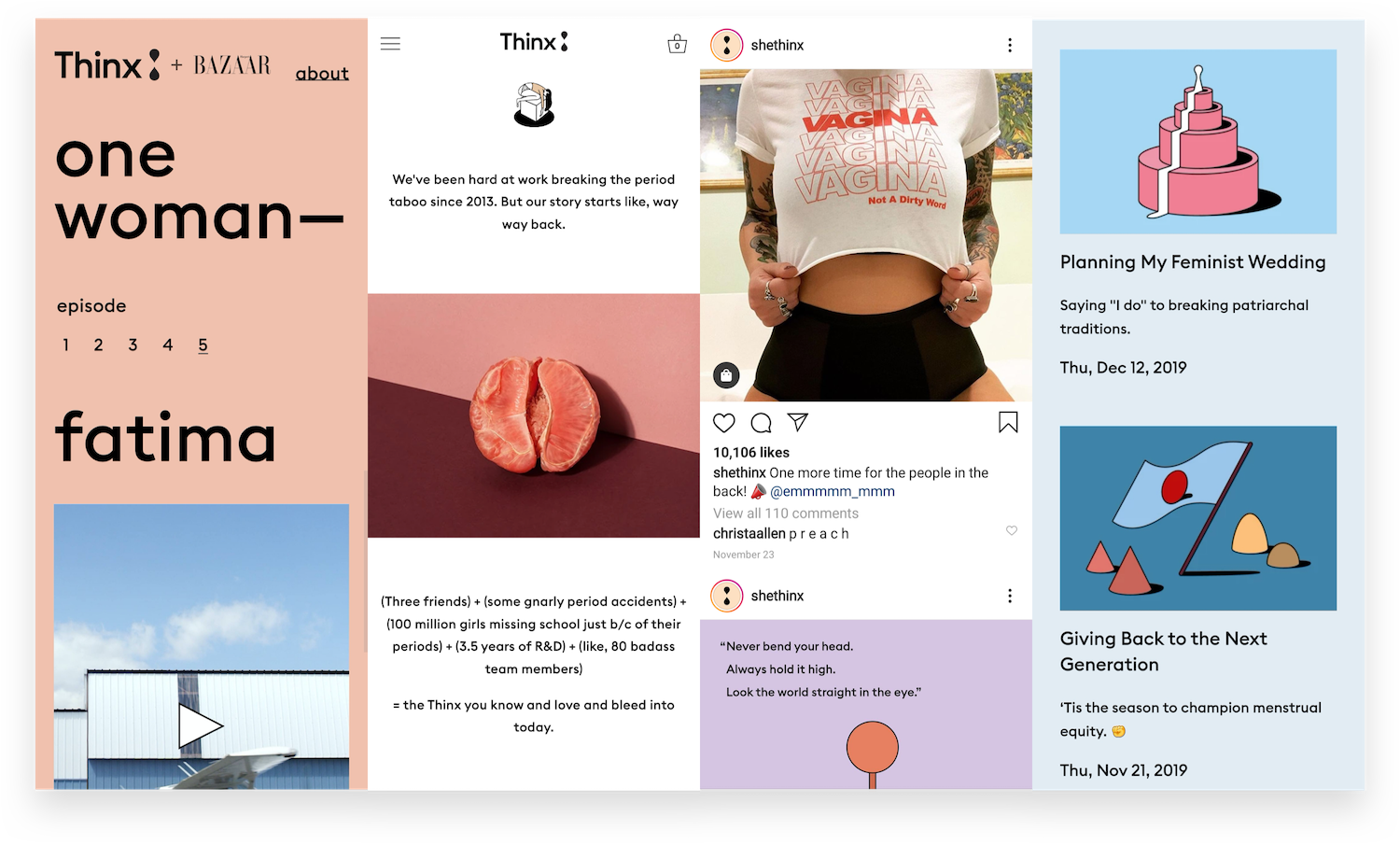Thinx Content Examples