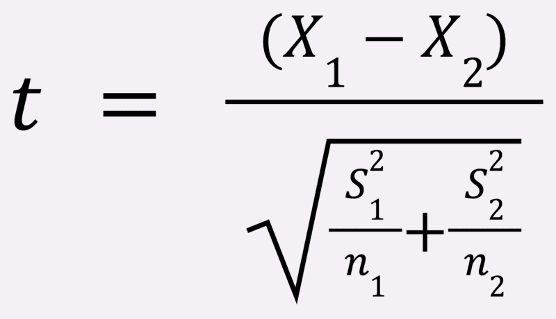 t-value calculation formula