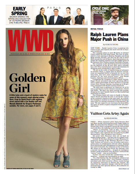 David Peck, WWD Cover