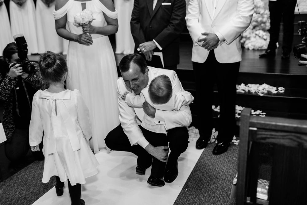 Natalie Pipkin Wedding Austin Texas Custom Wedding Gown David Peck custom flower girl dress