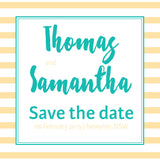 Golden Fizz | Stripes | Save the Date: Printed