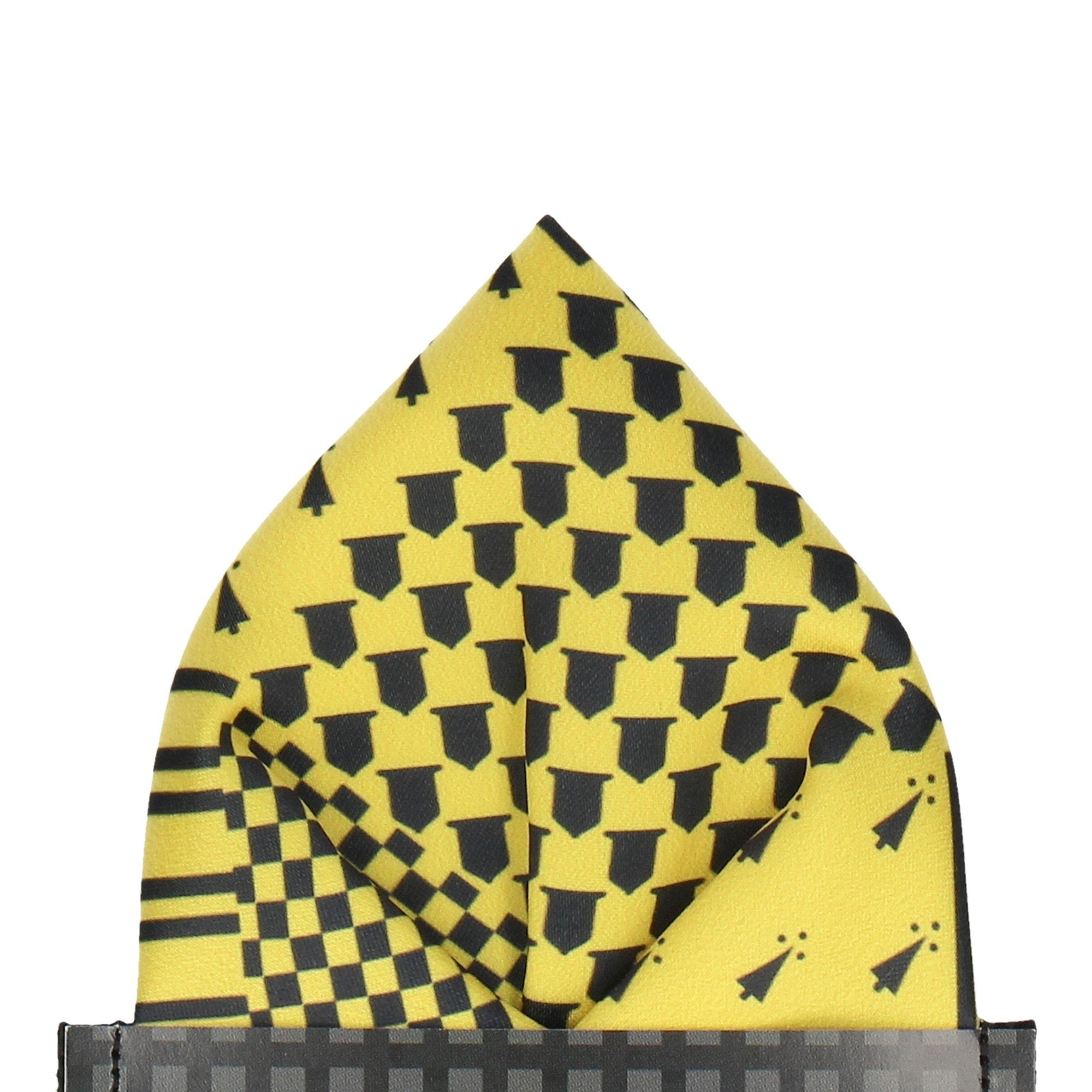 Yellow Medieval Banner House Pocket Square