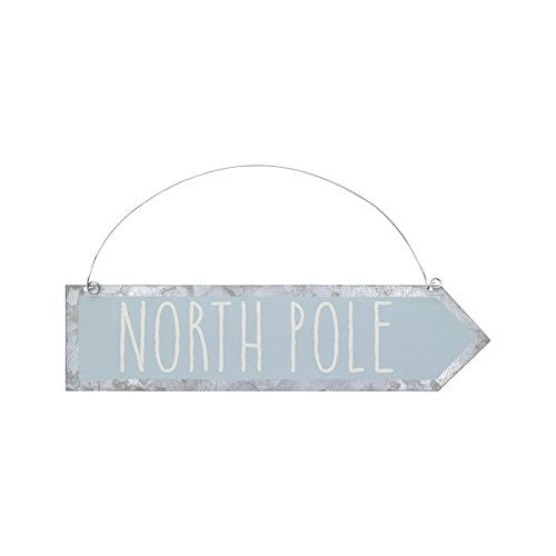 Christmas Tin Arrow Ornament / Sign (North Pole) - Mellow Monkey