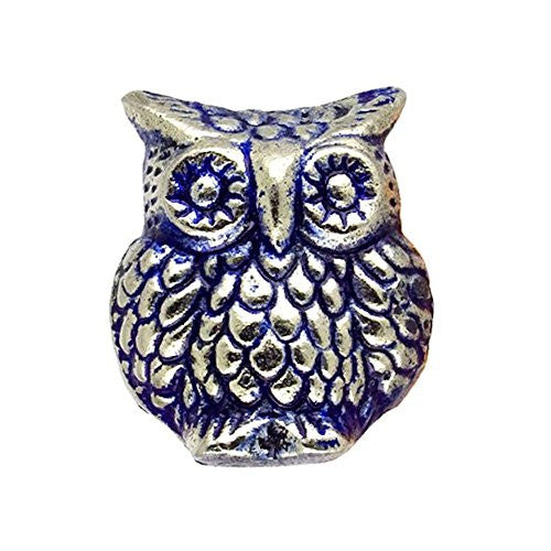 Wise Old Owl Metal Drawer Dresser Cupboard Pull Knob Silver