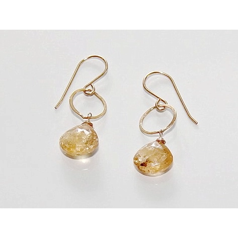 Yellow Topaz Earrings - Gold - Mellow Monkey