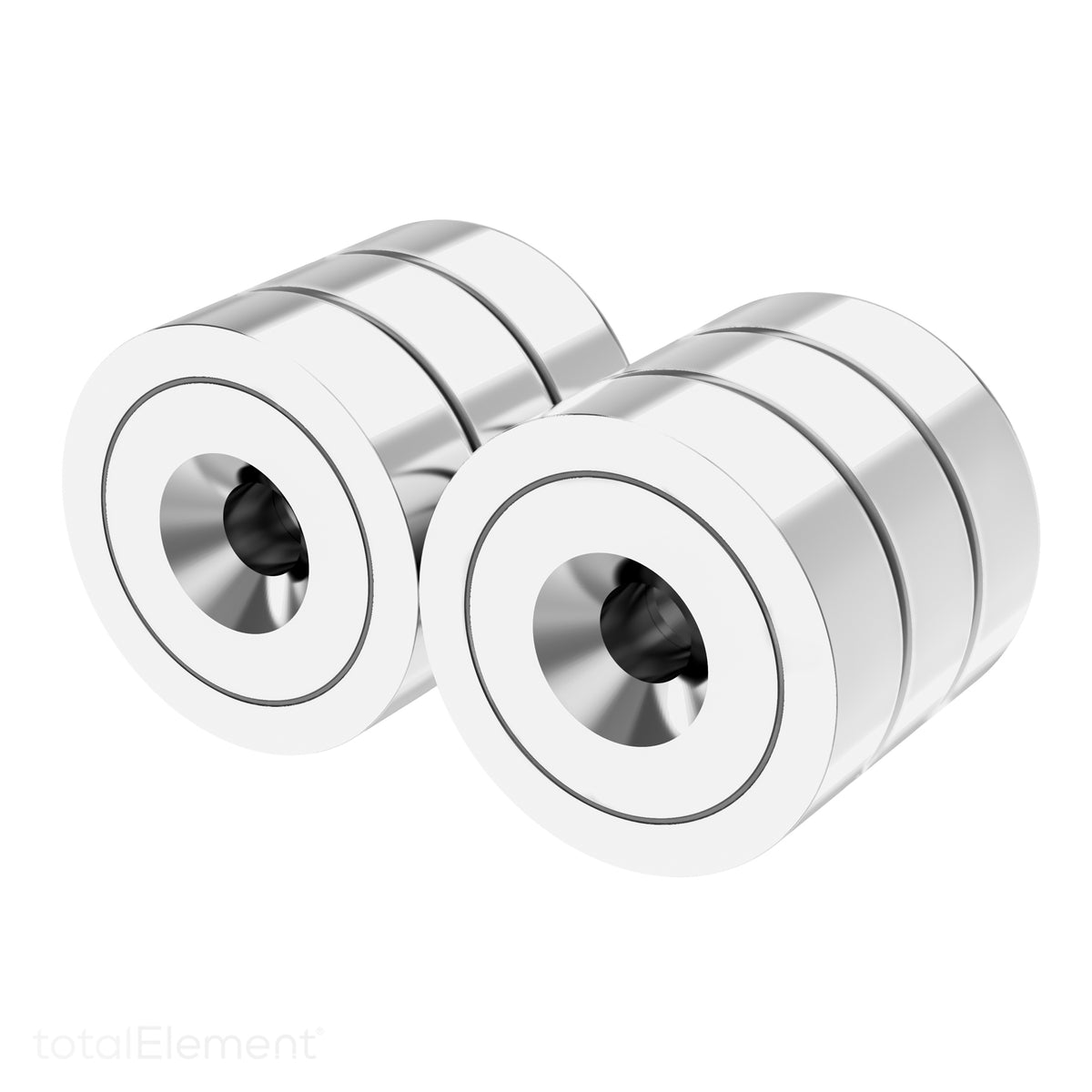 32mm Neodymium RARE Earth Countersunk Cup/pot Mounting Magnets N42 4 Pack for sale online 