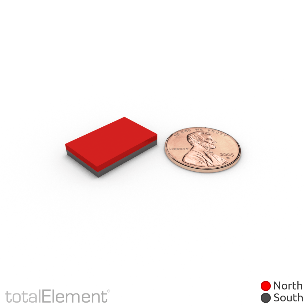 10 Pack 3/4 x 1/2 x 1/8 Inch Neodymium Rare Earth Block Magnets N48 
