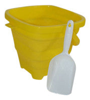Packable Pails - Sunshine Yellow Pail with White Shovel - Packable Pails, LLC - 1