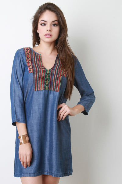 aztec shift dress