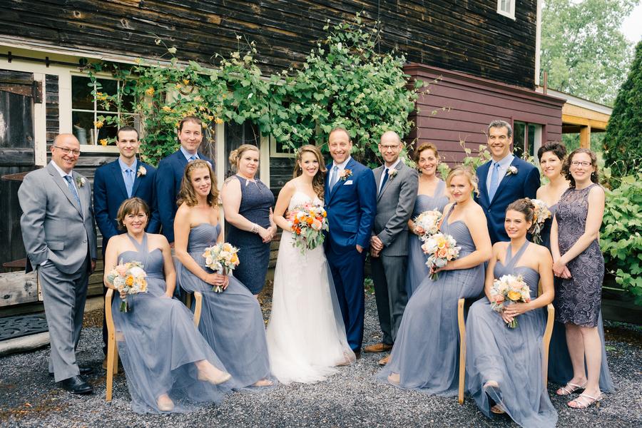 navy bridesmaids and navy groomsmen