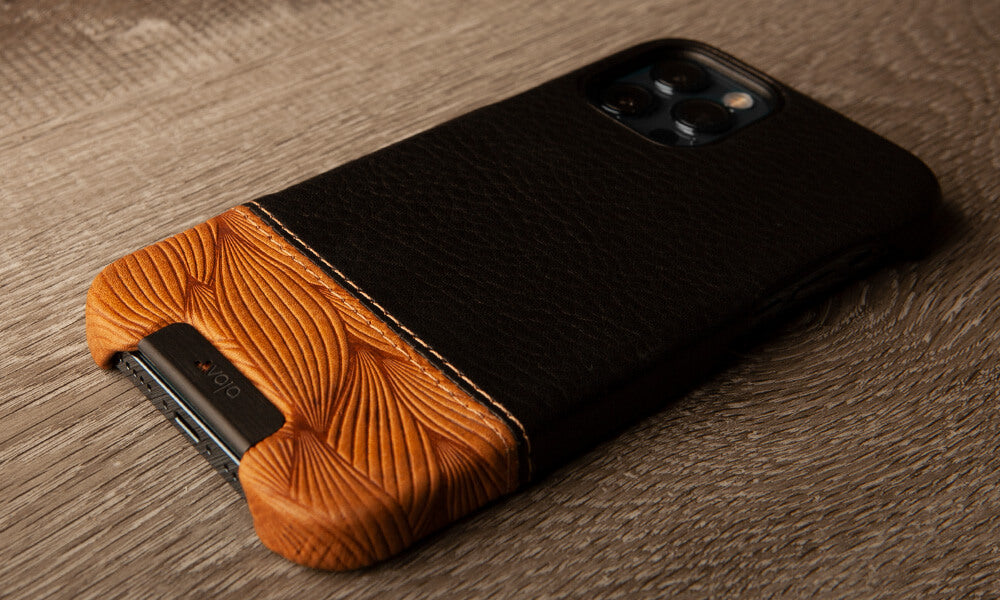 Customizable Grip Duo iPhone 12 Pro Max Leather Case