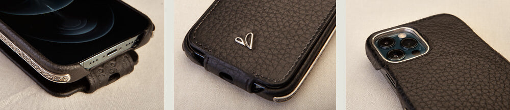 Customizable Silver Top 12 pro leather case