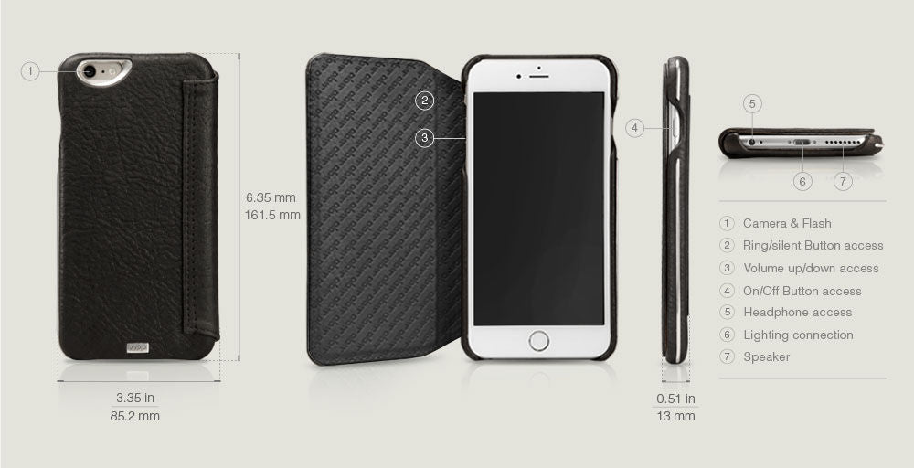 Luxury iPhone 6/6s Plus leather cases