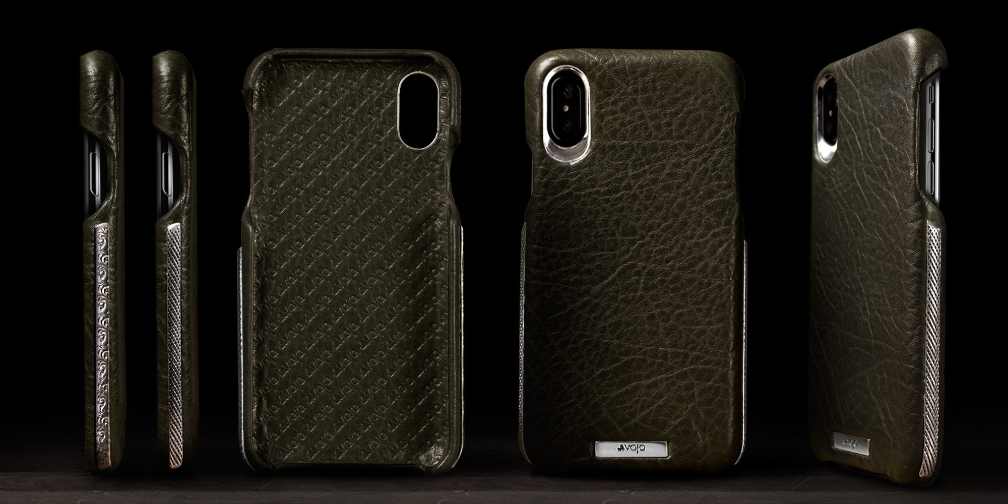 Customizable Grip Silver for iPhone X / iPhone Xs Leather Case