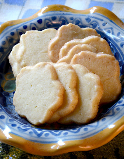Plate of Candy Cap Butter Cookies
