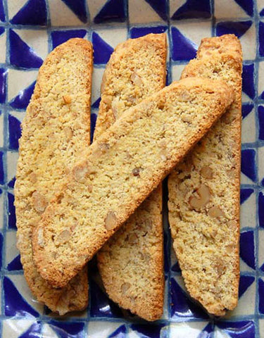 Fennel Walnut Biscotti made with Wind Forest Wild Harvested Fennel Pollen and Fennel Salt