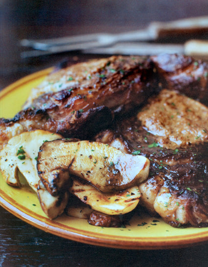 Wine Forest Wild Foods Recipe for Porcini-Dusted Rib Eye with Porcini Butter and Grilled Porcini
