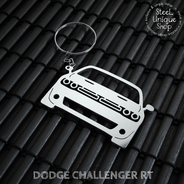 Dodge Challenger RT Stainless Steel Keychain