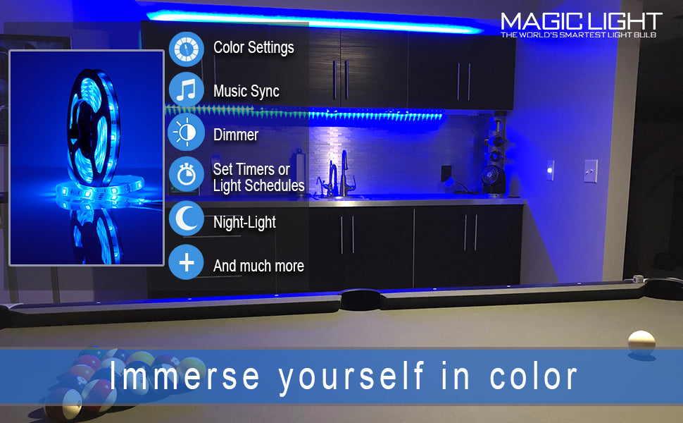 Bluetooth LED color changing light strip