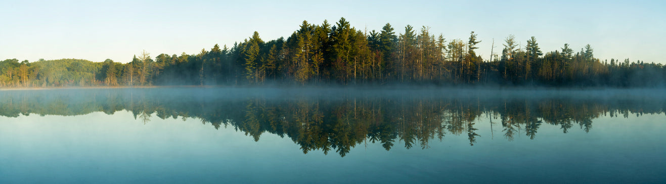 Environment - lake and forest - conscious, not disposable, consumption