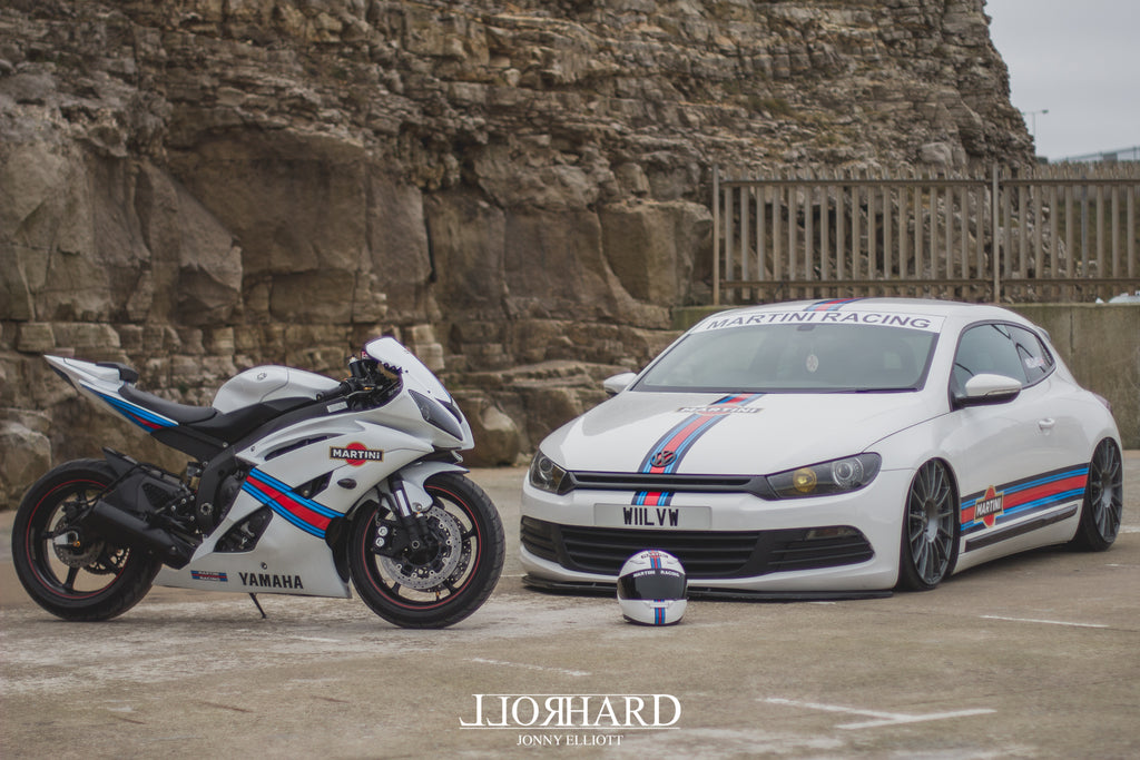 VW Scirocco Yamaha R6 Martini Airlift Accuair OZ Airride Air ride Carbon Fibre