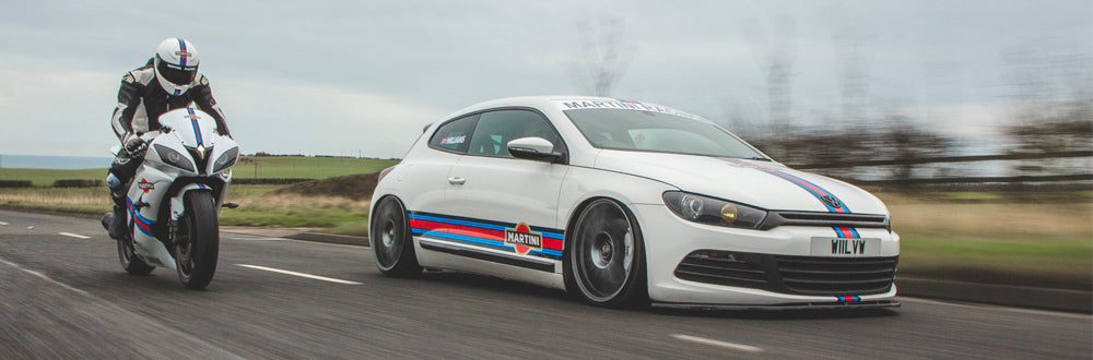 VW Scirocco Yamaha R6 Martini Airlift Accuair OZ Airride Air ride Carbon Fibre