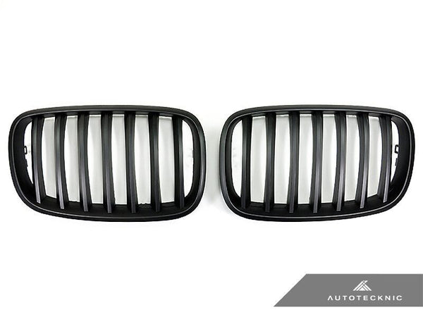 Autotecknic Replacement Stealth Black Front Grilles BMW E70 X5 / X5M | E71 X6 / X6M