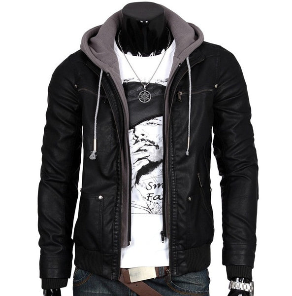 leather jacket hood