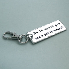 Do It Until You Can't Get It Wrong - Hand Stamped Aluminum Crate Tag