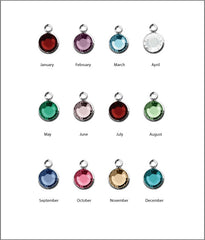 Paw Prints on My Heart - Sterling Silver Birthstone Necklace