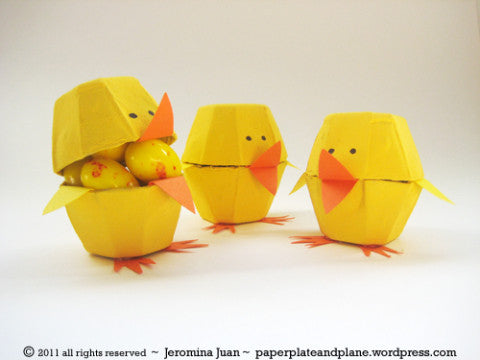 egg carton easter chicks